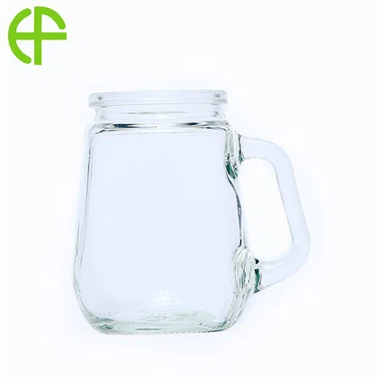150 ml стъклена бутилка с бяла дръжка
